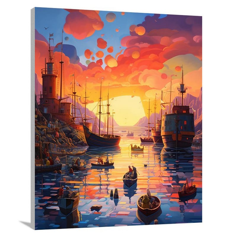 Harbor's Tapestry - Canvas Print