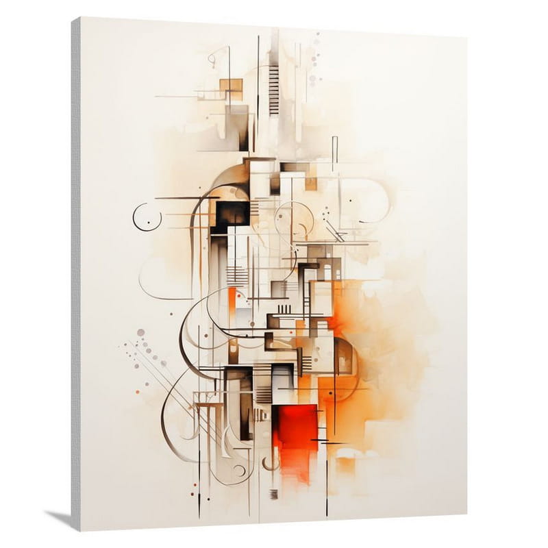 Harmonic City: Music Note - Canvas Print