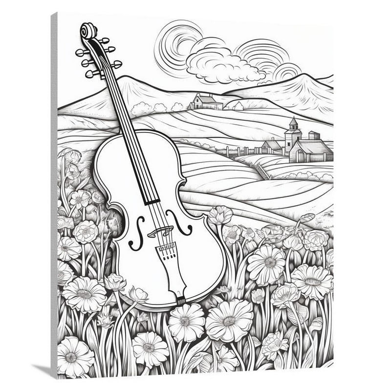Harmonious Melodies: Country Music Serenade - Canvas Print
