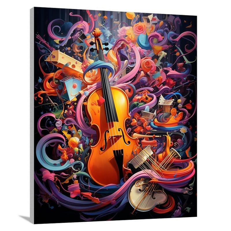 Harmonious Melodies: Pop Music Symphony - Canvas Print