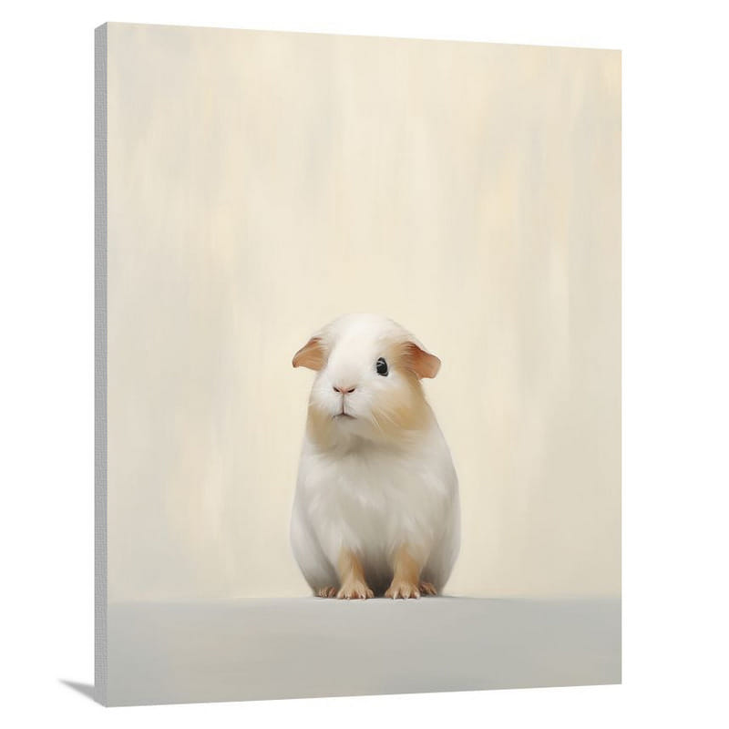 Harmony in Minimalism: Guinea Pig's Tableau - Canvas Print