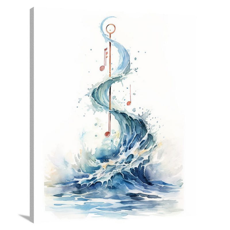 Harmony in the Storm: Music Note - Canvas Print
