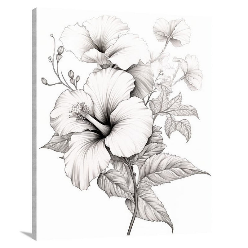 Harmony of Hibiscus - Canvas Print