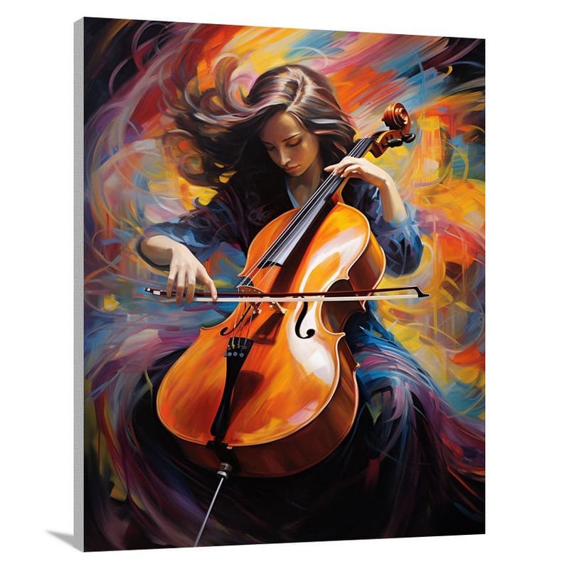 Harmony of Strings: Cello's Melody - Canvas Print
