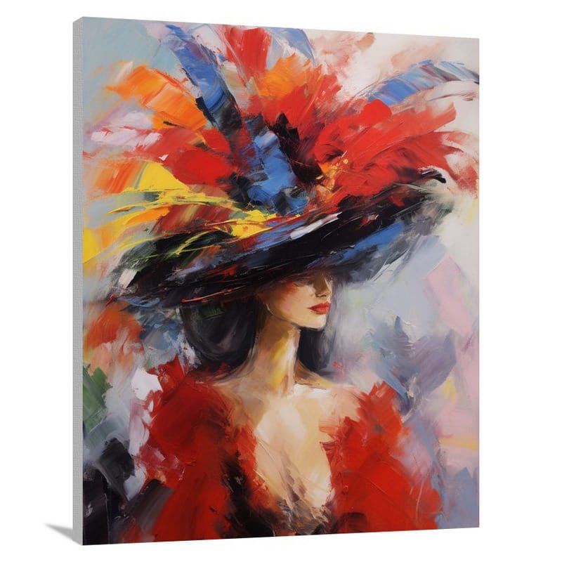 Hat Fashion: A Vibrant Hat Parade - Canvas Print