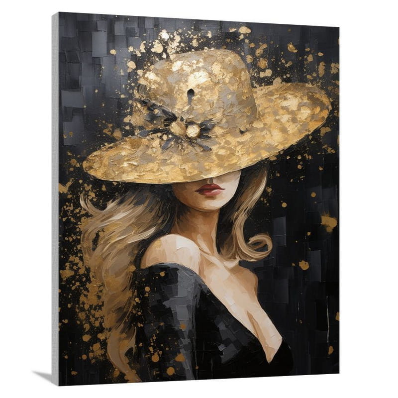 Hat's Stardust Elegance - Canvas Print