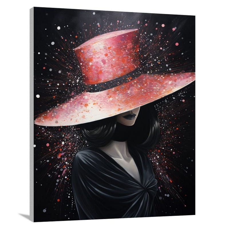 Hat's Stardust Elegance - Contemporary Art - Canvas Print