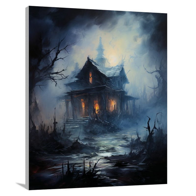 Haunted House: Shadows of the Forgotten - Canvas Print