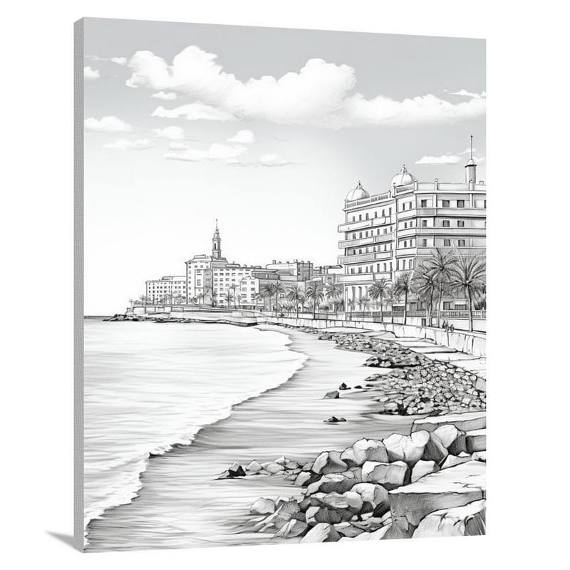 Havana - Black and White - Canvas Print