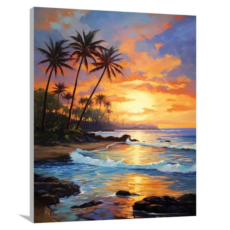 Hawaii's Serene Sunset - Canvas Print