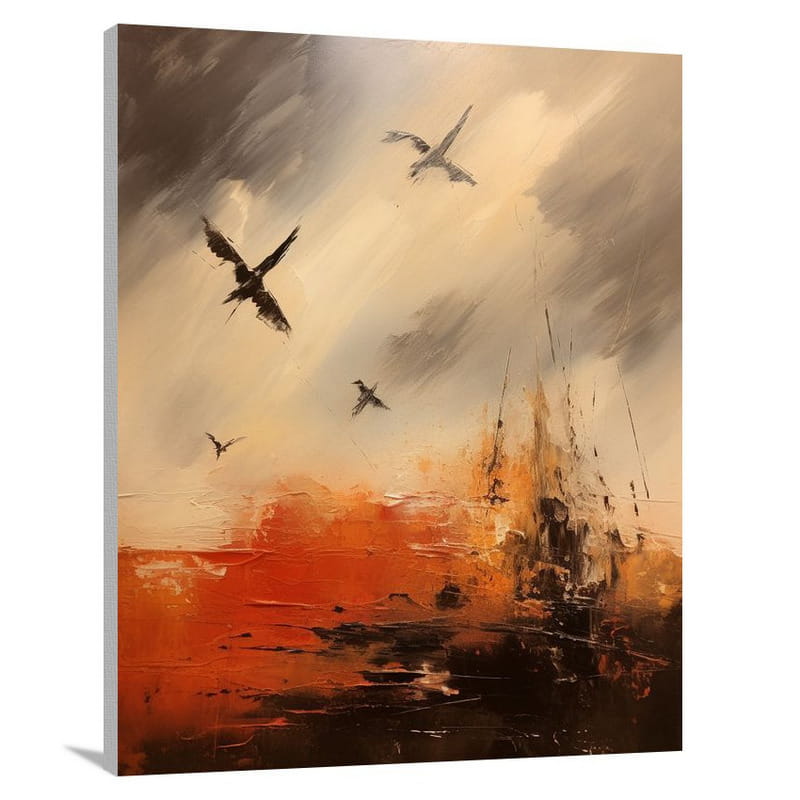 Hawk's Fierce Skies - Canvas Print