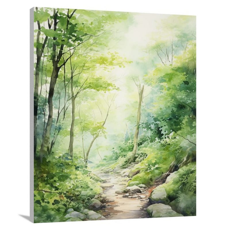 Healing Path: A Misty Journey - Canvas Print