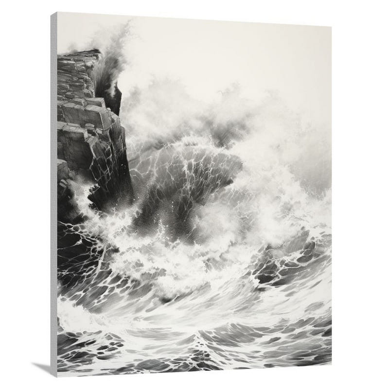 Healing Waters - Black And White - Canvas Print