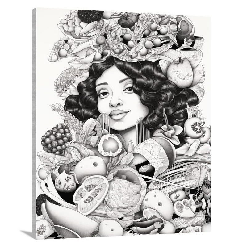 Healthy Eating: A Global Feast - Canvas Print