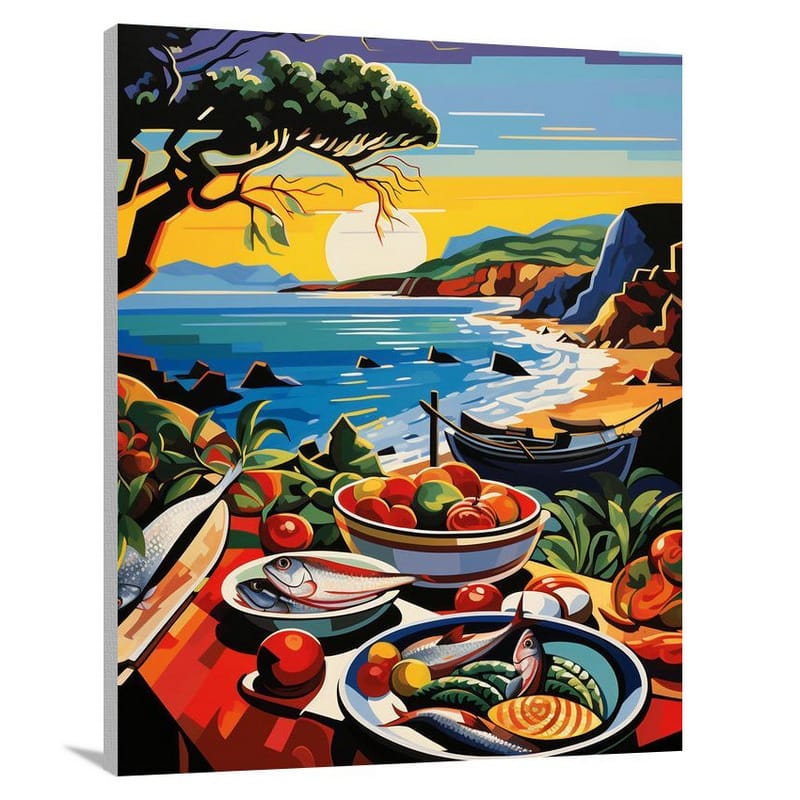 Healthy Eating by the Sea - Canvas Print
