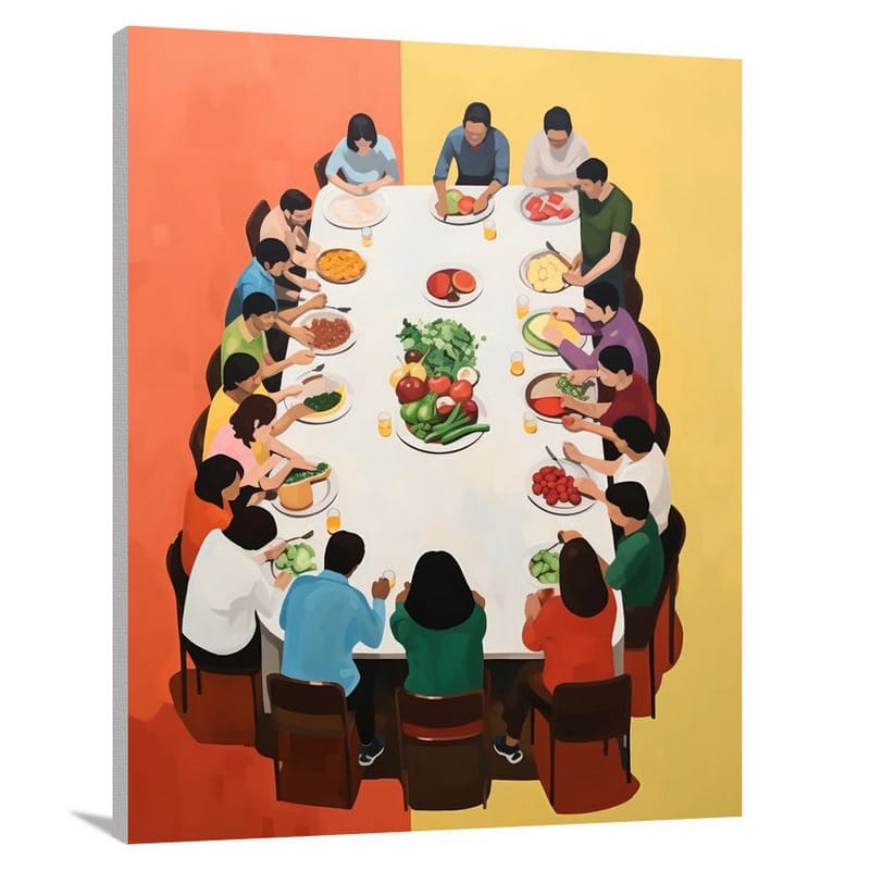 Healthy Eating: Global Feast - Minimalist - Canvas Print