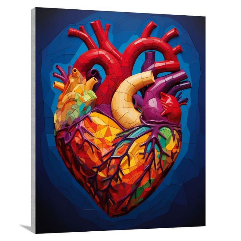 Heart's Kaleidoscope - Minimalist - Canvas Print