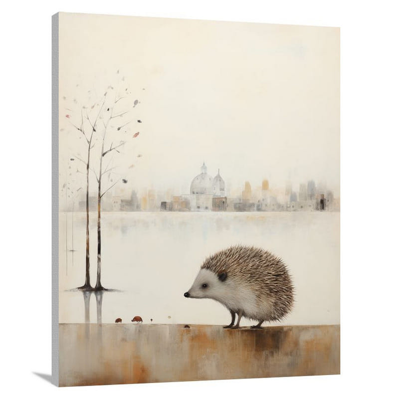 Hedgehog's Haven - Minimalist 2 - Canvas Print