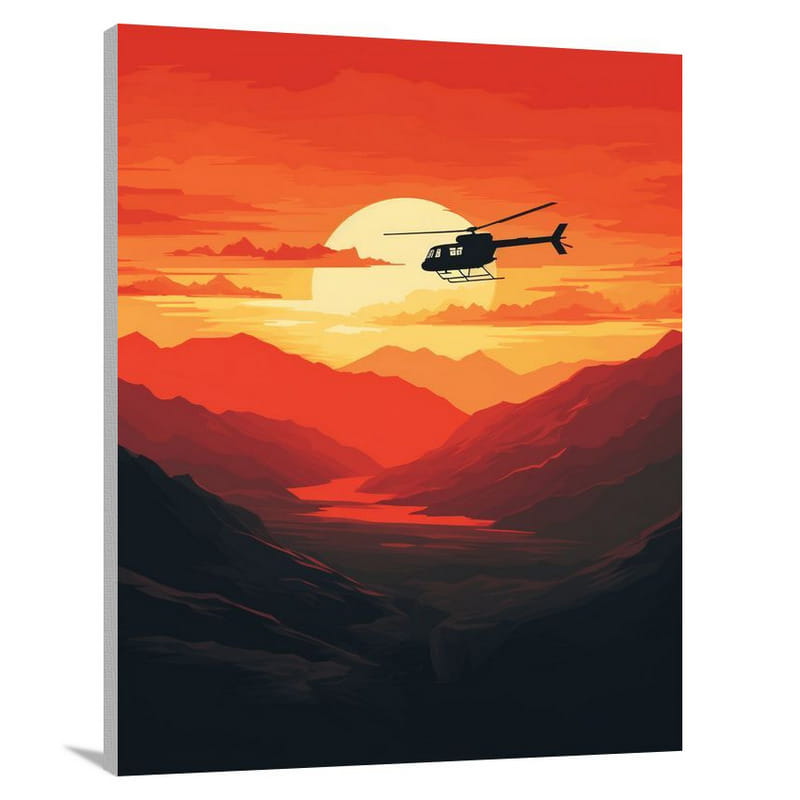 Helicopter's Solitude - Canvas Print