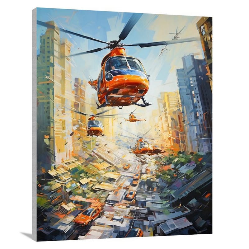 Helicopter Symphony - Canvas Print