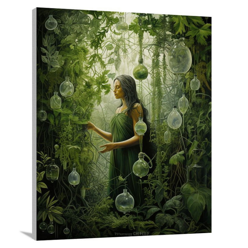 Herbscape: Serene Whispers - Contemporary Art - Canvas Print