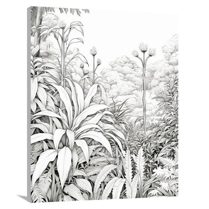 Herbscape: Verdant Sanctuary - Canvas Print