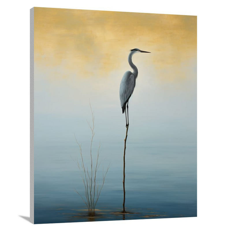 Heron's Serenade - Canvas Print