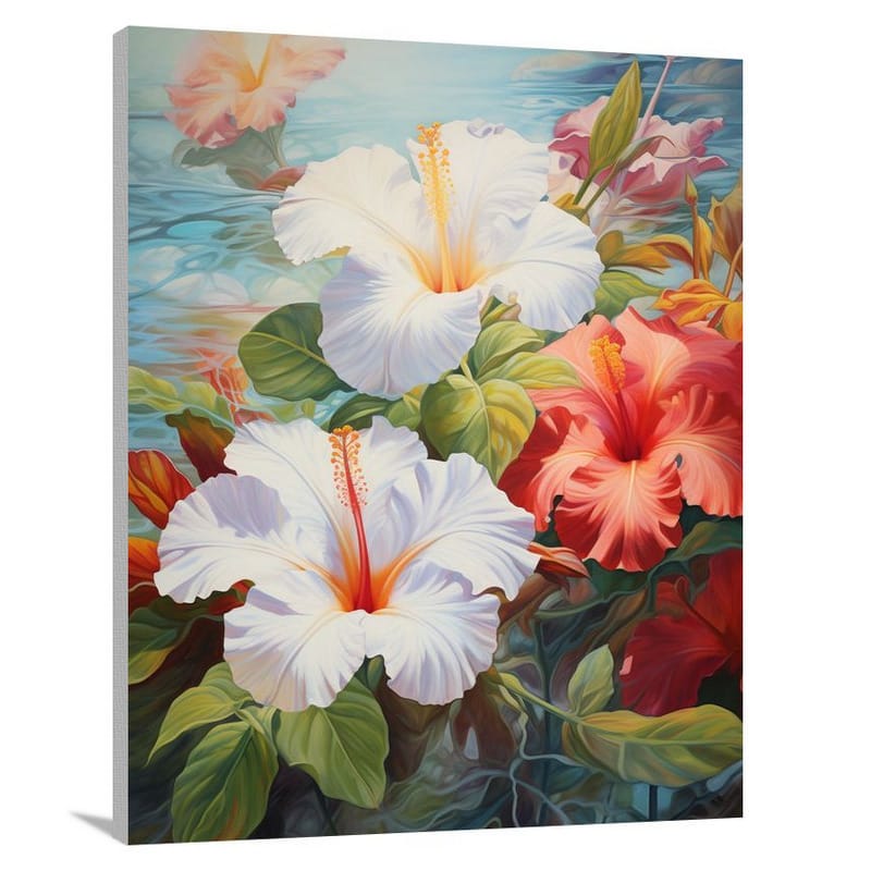 Hibiscus - Contemporary Art - Canvas Print