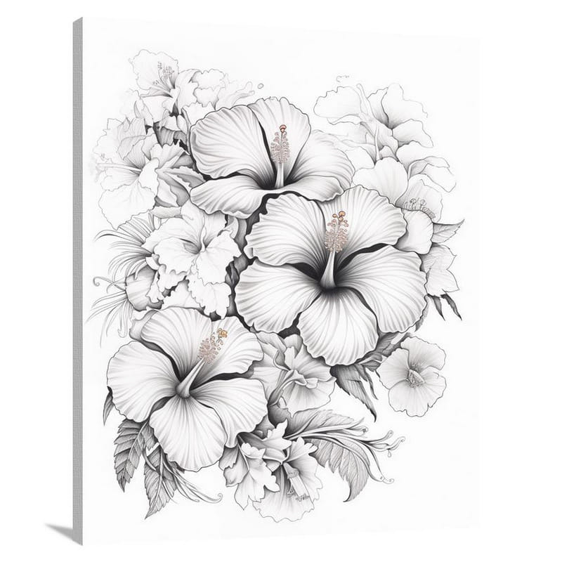 Hibiscus Harmony - Canvas Print