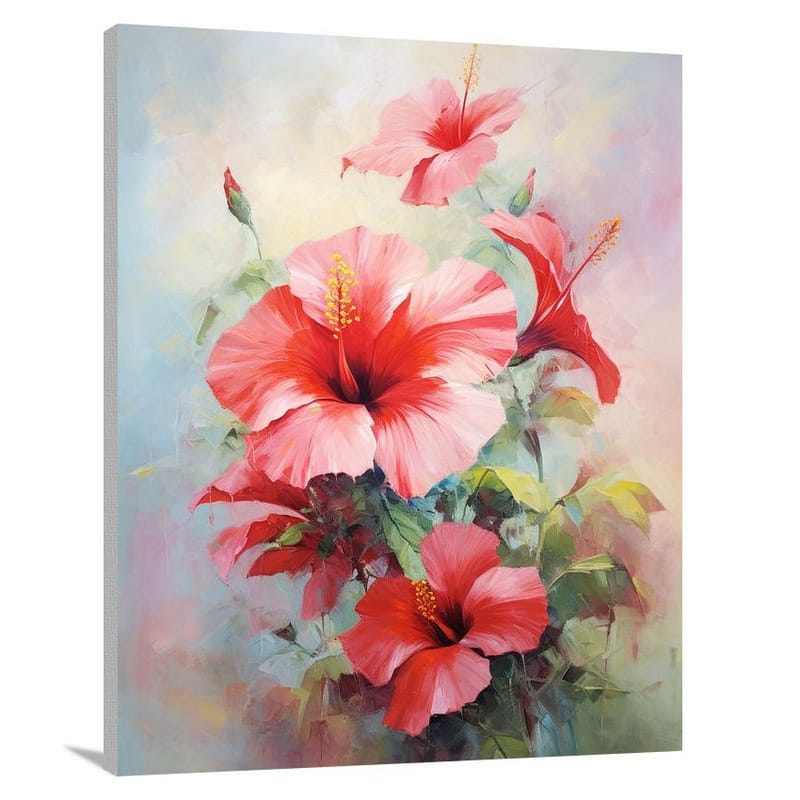 Hibiscus Symphony - Impressionist - Canvas Print