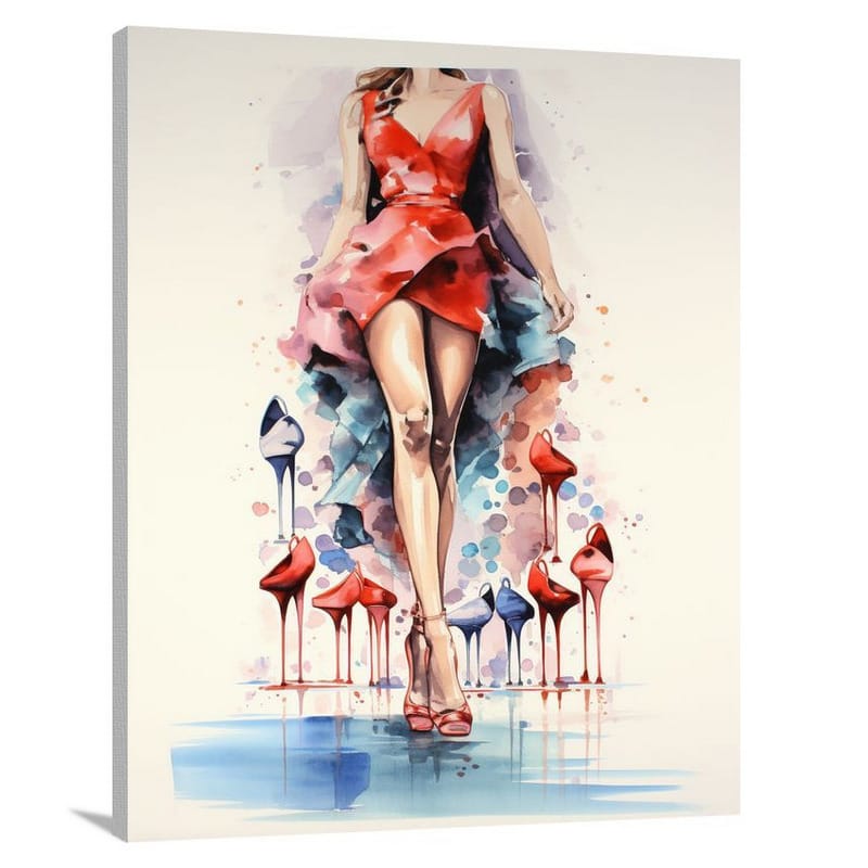 High Heel Fashion: A Captivating Showcase - Canvas Print