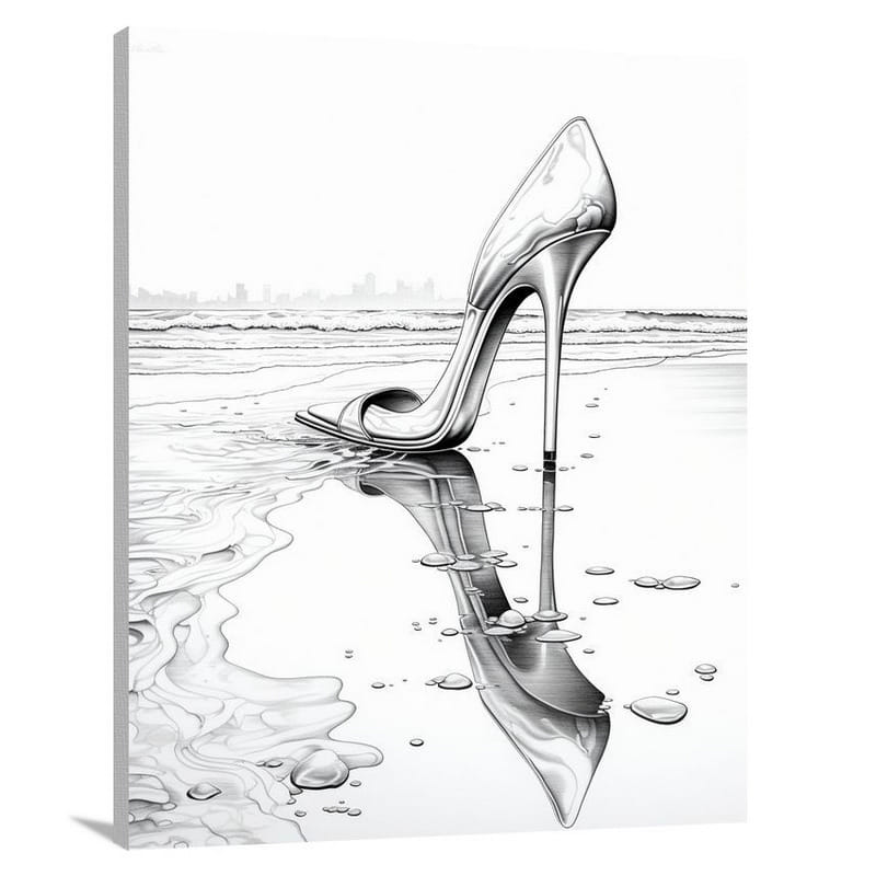 High Heel Fashion: Elegance Unveiled - Canvas Print