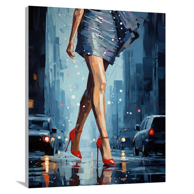 High Heel Fashion: Rainy Impressions - Canvas Print