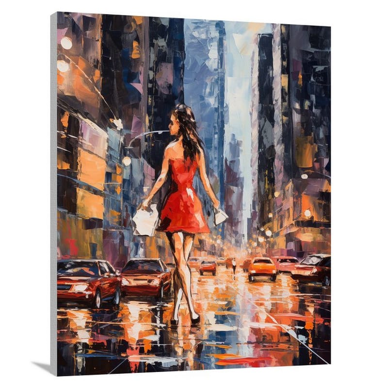 High Heel Fashion: Striding Elegance - Canvas Print