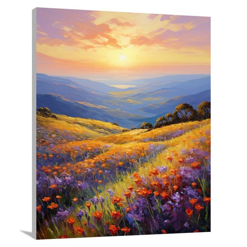 Hillside Serenity - Impressionist - Canvas Print
