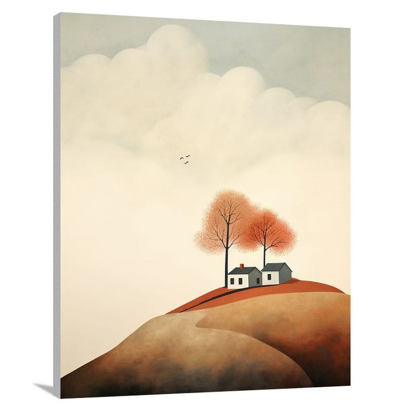 Hillside Serenity - Minimalist 2 - Canvas Print