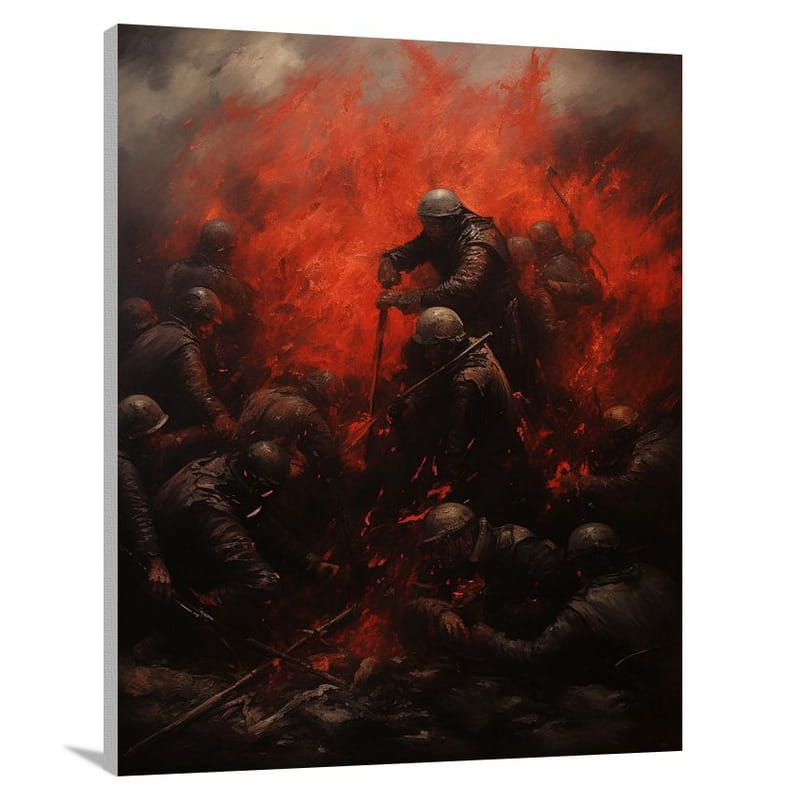 History's Fiery Sacrifice - Canvas Print