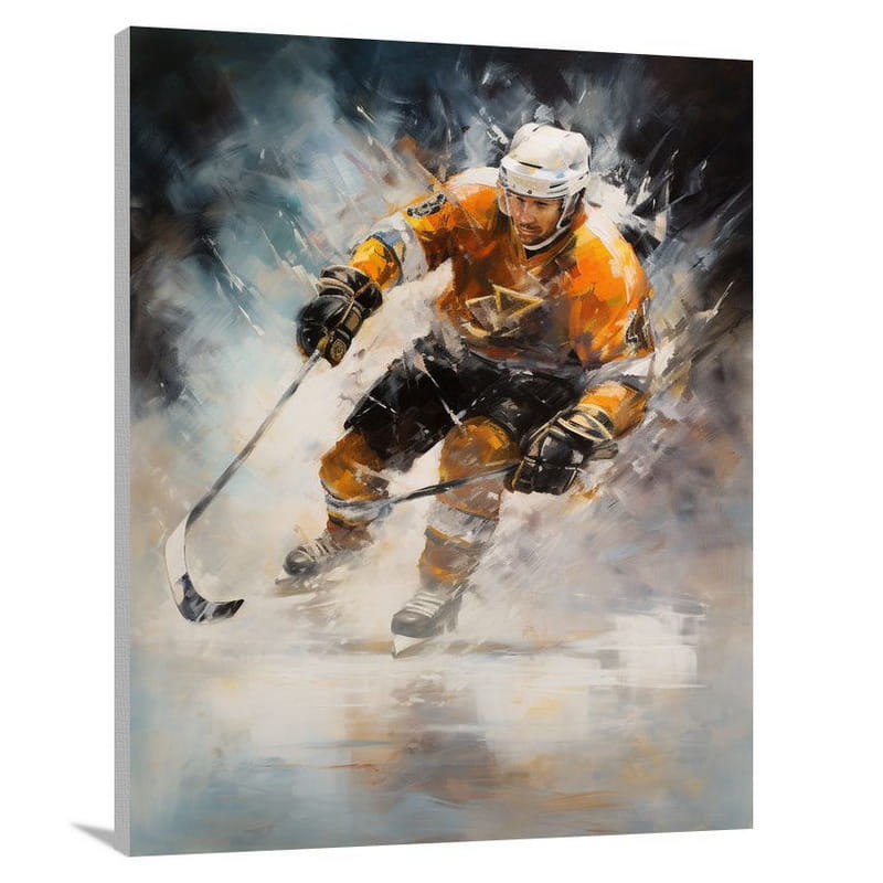 Hockey's Fierce Pursuit - Canvas Print