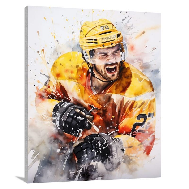 Hockey's Intensity - Canvas Print