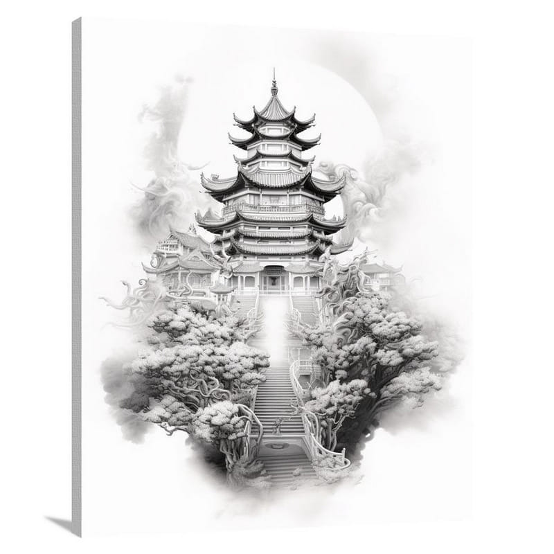 Hong Kong Pagoda - Canvas Print