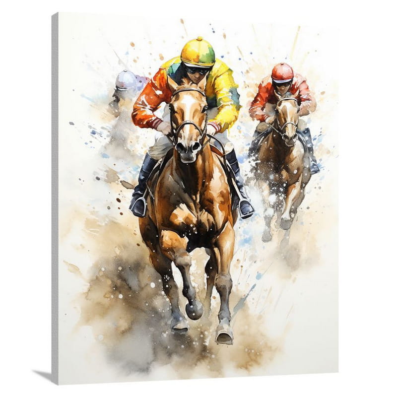 Horse Racing: A Masterpiece of Motion - Canvas Print