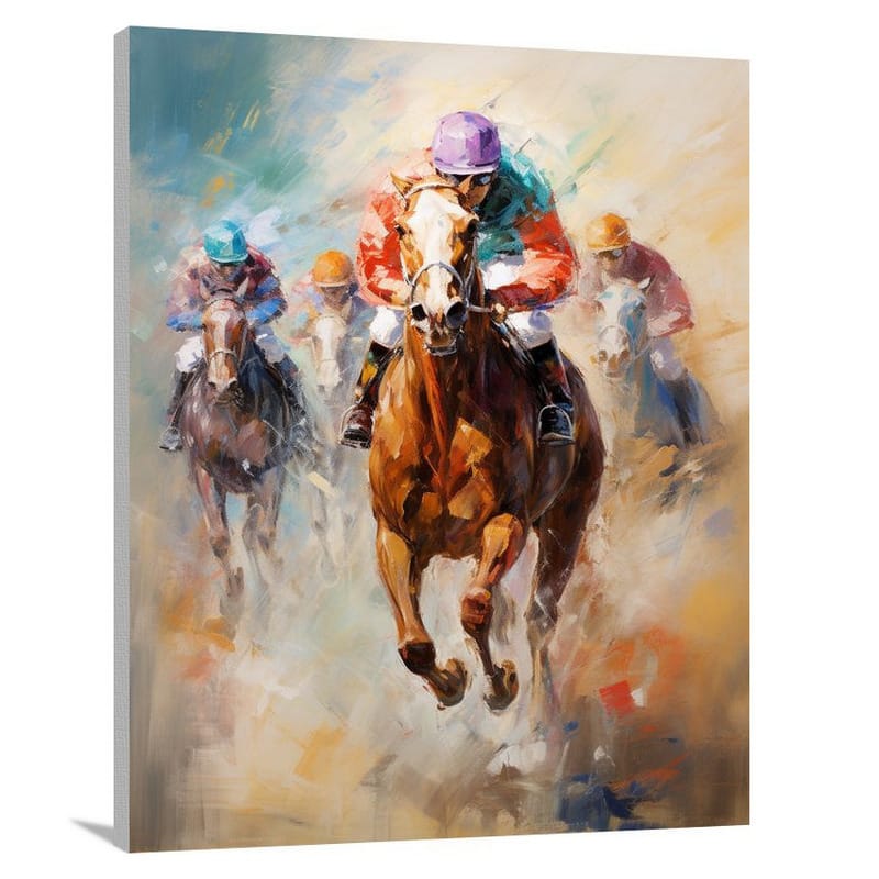 Horse Racing: Thundering Hooves - Canvas Print