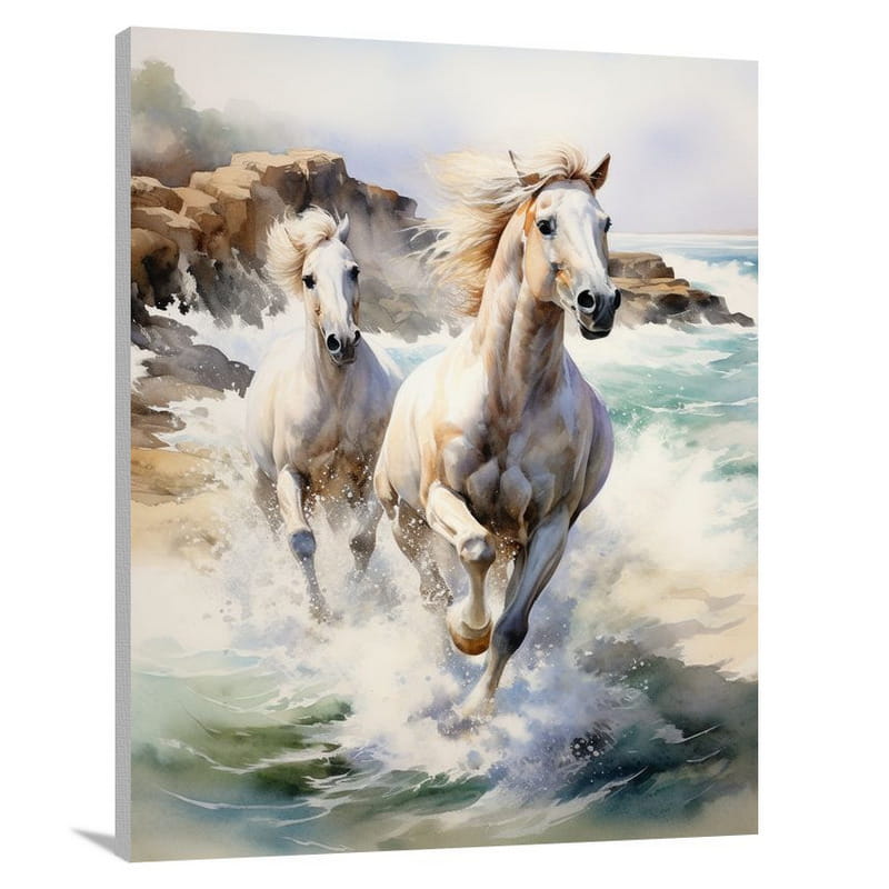 Horse's Majestic Gallop - Canvas Print