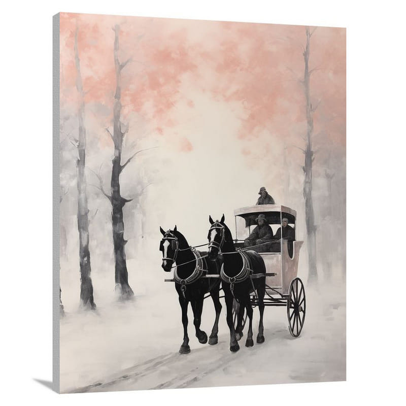 Horseback Carriage Ride - Canvas Print