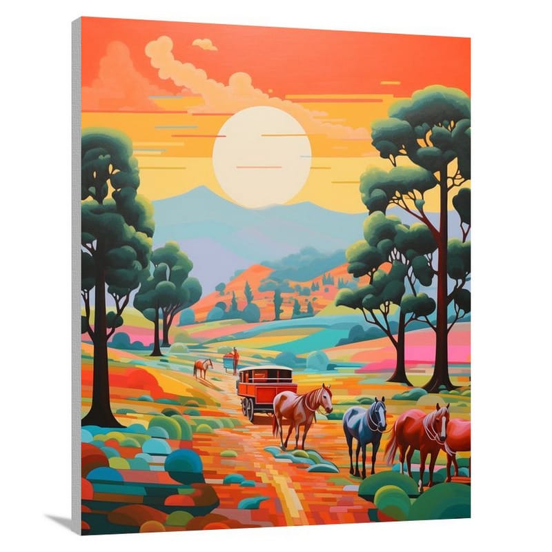 Horseback Harmony - Canvas Print