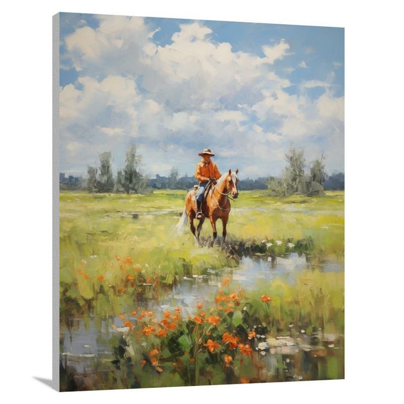 Horseback Journey - Impressionist - Canvas Print