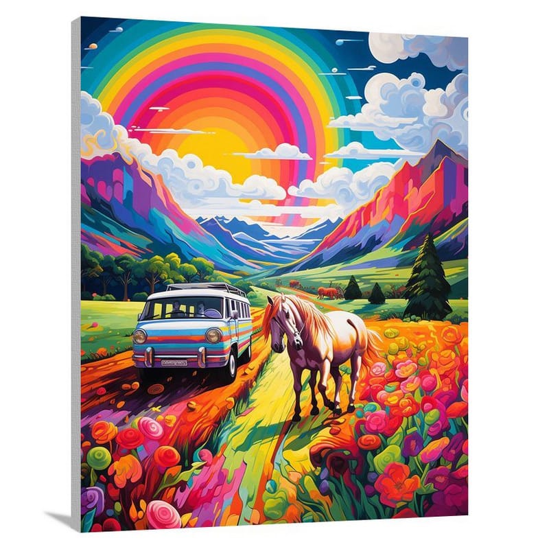 Horseback Journey - Pop Art - Canvas Print
