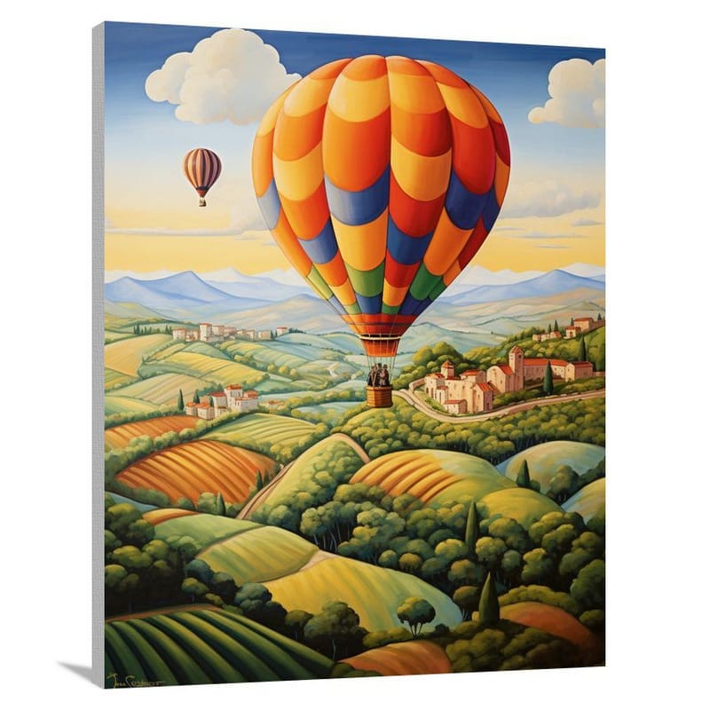 Hot Air Balloon Voyage - Contemporary Art - Canvas Print