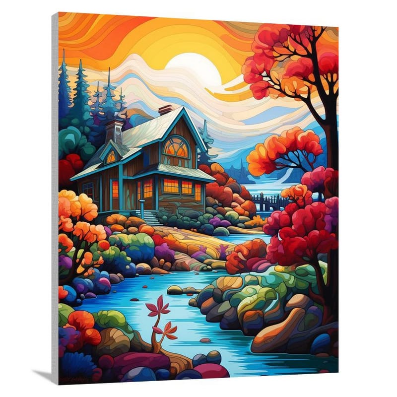 House in Harmony - Pop Art - Canvas Print