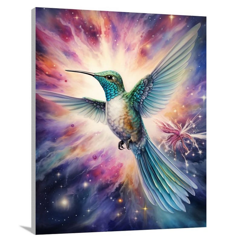 Hummingbird's Twilight Flight - Canvas Print